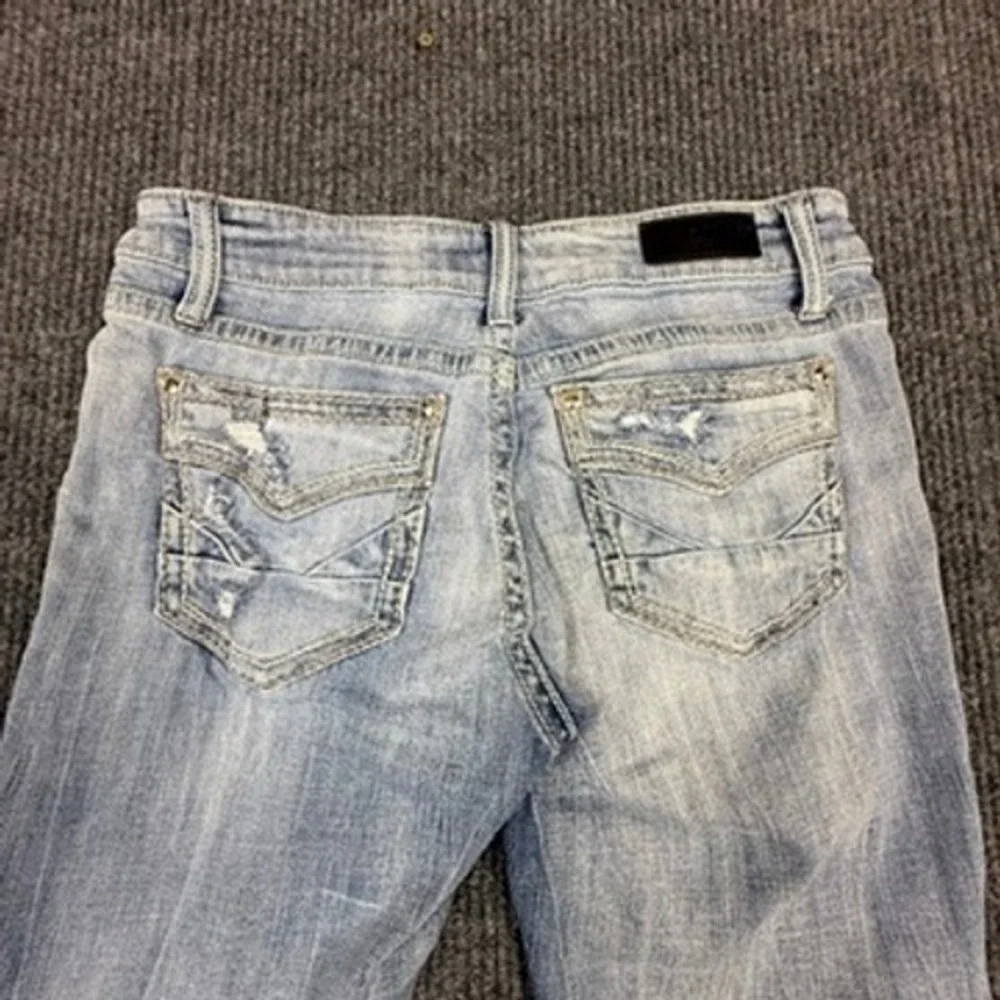 Daytrip Virgo Womens Size 29 Light Wash Crop Denim Jeans DBK1509 Stretch